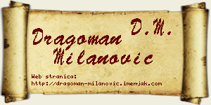 Dragoman Milanović vizit kartica